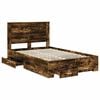 vidaXL Bed Frame with Drawer with Headboard Manual Engineered Wood