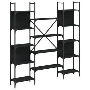 vidaXL Bookshelf | Black | Engineered wood | Large | Bookshelf | Rectangular