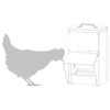 vidaXL Chicken Feeder Olive Green 20 x 25 x35 cm Cold-Rolled Steel
