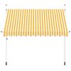 vidaXL Manual Retractable Awning 300 cm Orange and White Stripes