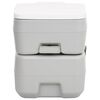 vidaXL Portable Camping Toilet Grey and White 20+10 L HDPE