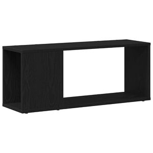 vidaXL TV Cabinet Set 80 x 24 x 32 cm Black Oak Engineered Wood