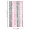 vidaXL Fly Curtain Silver Grey and Pink 100x200 cm Chenille