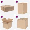 vidaXL Folding Box 50 pcs Natural 20 x 20 x 20 cm Cardboard