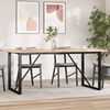 vidaXL Dining Table O-Frame 180x90x75.5 cm Solid Wood Pine and Steel