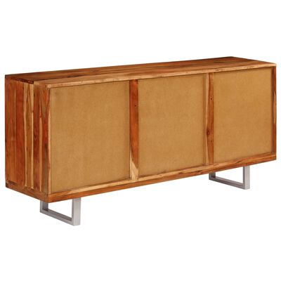 vidaXL Sideboard Solid Acacia Wood with Carved Doors 158x40x75 cm