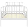 vidaXL Extendable Bed Frame without Mattress White Metal 80x130/200 cm