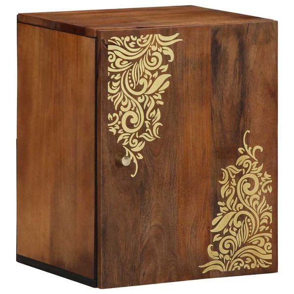 vidaXL Wall Cabinet Honey Brown 38 x 33 x 48 cm Solid Mango Wood