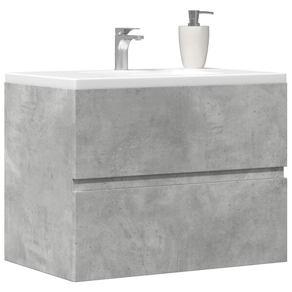 vidaXL Bathroom Cabinet Concrete Grey 60x38.5x45 cm Engineered Wood