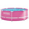INTEX Metal Frame Above Ground Swimming Pool Pink 244 x 76 cm PVC