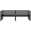 vidaXL Day Bed without Mattress Black 80x200cm Solid Wood Pine