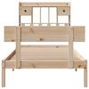 vidaXL Bookcase Bed without Mattress 75x190 cm Small Single Solid Wood Pine