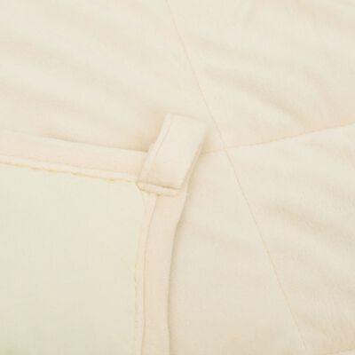 vidaXL Weighted Blanket Light Cream 135x200 cm Single 10 kg Fabric
