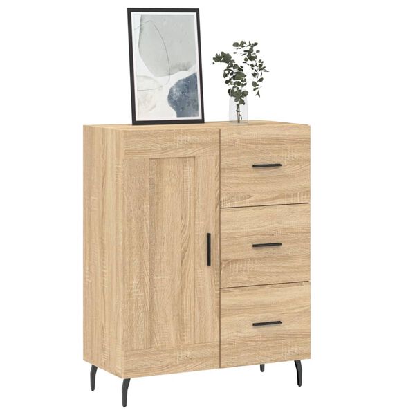 vidaXL Sideboard Sonoma Oak 69.5x34x90 cm Engineered Wood