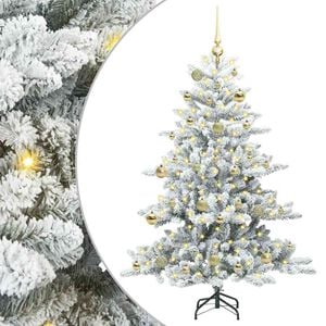 vidaXL Artificial Hinged Christmas Tree White 150 cm PVC and Steel