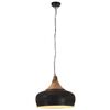 vidaXL Industrial Hanging Lamp Black Iron & Solid Wood 45 cm E27