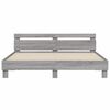 vidaXL Bed Frame without Mattress Grey Sonoma 160x200 cm