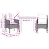 vidaXL 5 Piece Garden Dining Set with Cushions Grey Poly Rattan