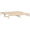vidaXL Pull-out Day Bed without Mattress 2x(90x200) cm Solid Wood Pine