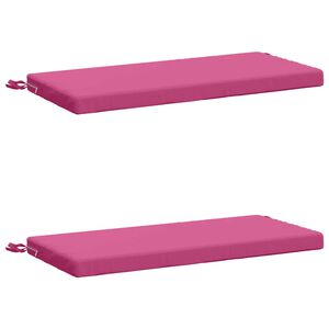 vidaXL 2-Piece Bench Cushions SOEST 2 pcs 100% Polyester Pink