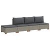 vidaXL 4 pcs Rattan Lounge Set with Cushions GENDT Natural Rattan