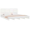 vidaXL Bed Frame without Mattress White 180x200 cm Super King Solid Wood Pine