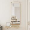 vidaXL Wall-mounted Mirror Gold 30x80 cm Rectangle