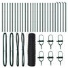 vidaXL Hexagonal Fence Ground Fix 50 x 0.4 m PVC-Coated Steel Grey