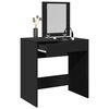vidaXL Dressing Table with Mirror Black 73x46.5x120 cm