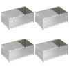 vidaXL Lawn Edging 4 pcs 100 x 60 x 35 cm Steel Silver