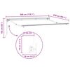 vidaXL Manual Retractable Awning Brown 3 x 2.5 m