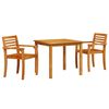 vidaXL Garden Dining Set 3 pcs Brown Solid Acacia Wood