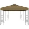 vidaXL Garden Gazebo 6x3x2.7 m Taupe 180 g/m&sup2;