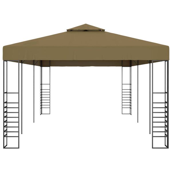 vidaXL Garden Gazebo 6x3x2.7 m Taupe 180 g/m&sup2;