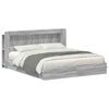 vidaXL Bed Frame with Storage Grey Sonoma 200 x 200 cm Engineered Wood