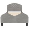 vidaXL Children's Bed Frame with Headboard Light Grey 90 x 200 cm