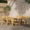 vidaXL 3 Piece Garden Dining Set Impregnated Pinewood