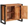 vidaXL Sideboard with Doors Brown Solid Acacia Wood and Metal