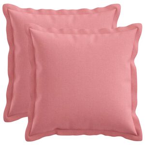 vidaXL Cushion Cover 2 pcs HOUTEN Pink 30 x 30 cm Faux Linen
