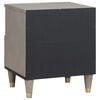 vidaXL Bedside Cabinet 2 pcs Grey 40 x 33 x 46 cm Solid Mango Wood