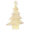 vidaXL Christmas Tree with 120 LEDs Warm white 120.5 cm PET