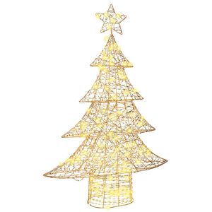 vidaXL Christmas Tree with 120 LEDs Warm white 120.5 cm PET