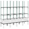 vidaXL Garden Planter with Trellis White 160x40x142.5 cm PP