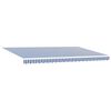 vidaXL Retractable Awning Manual Blue and White 450 x 300 cm