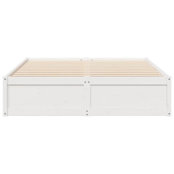 vidaXL Bed Frame without Mattress White 140x190 cm Solid Wood Pine