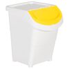 vidaXL Stackable Waste Bins with Lids 3 pcs White PP 120 L