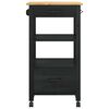 vidaXL Kitchen Trolley Plain Black