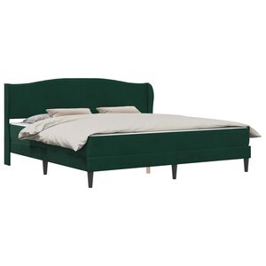 vidaXL Bed Frame with Headboard Black 180 x 200 cm Velvet