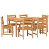 vidaXL 7 Piece Garden Dining Set Solid Wood Teak