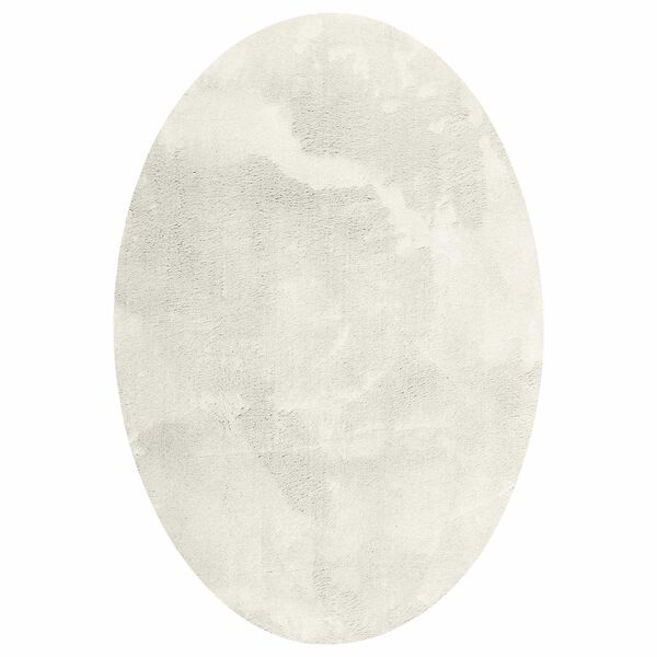 vidaXL Area Rugs Oval HUARTE Cream 200 x 140 cm 100% Polyester